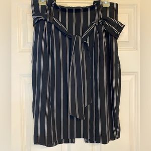 Express Paper Bag Tie Waist Skirt